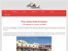 Tablet Screenshot of fourjackshotel.com